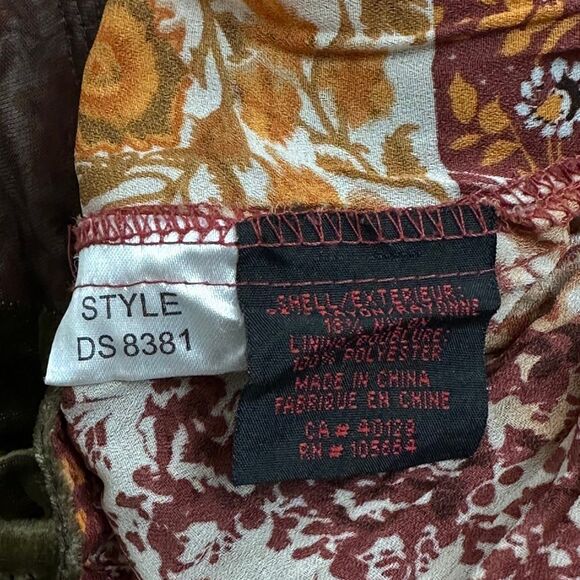 Y2K Debbie Shuchat Burnout Velvet Maxi Skirt 8 Boho Festival Whimsigoth Flaw - Picture 9 of 16